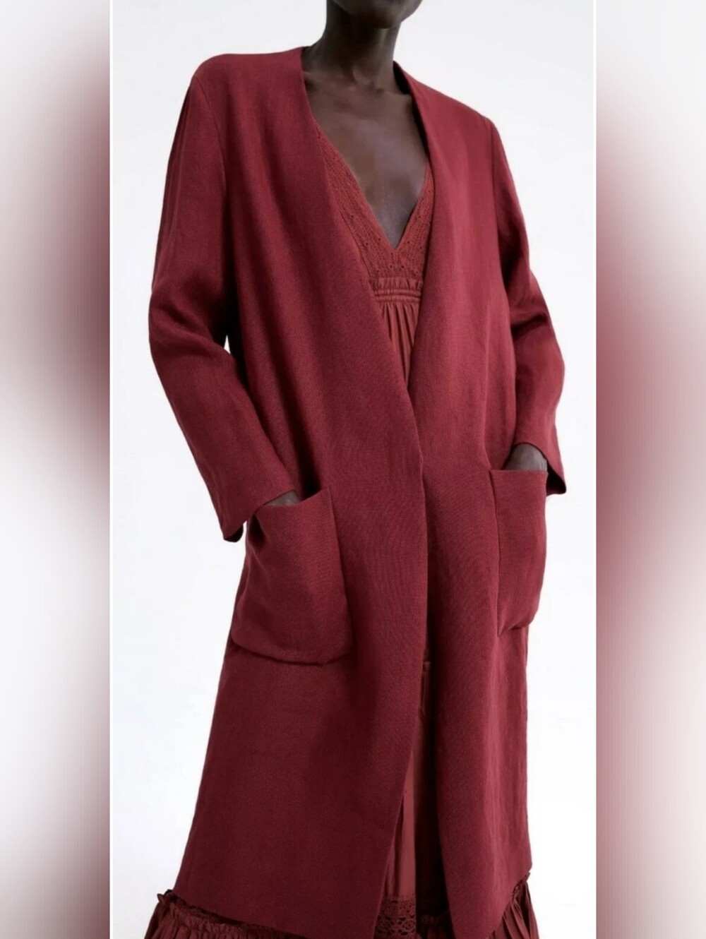 Zara | Linen Duster Coat
